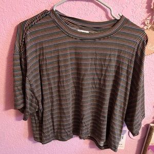 RVCA cropped striped top